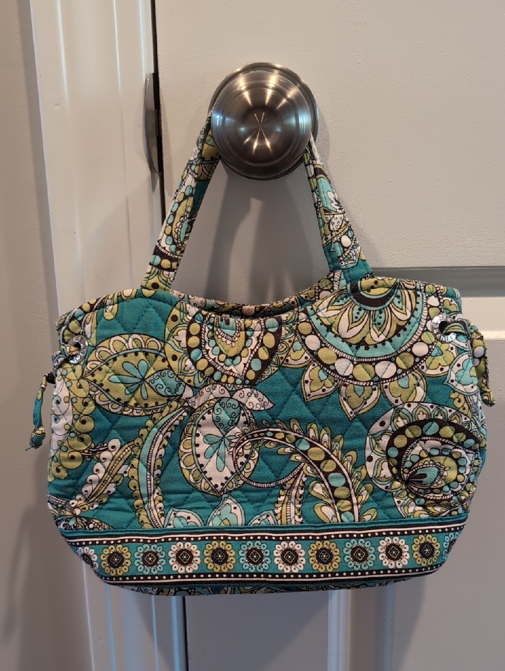 Vera Bradley Teal Paisley Tote Bag